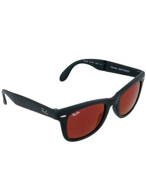 Gafas de sol unisex Wayfarer en negro mate