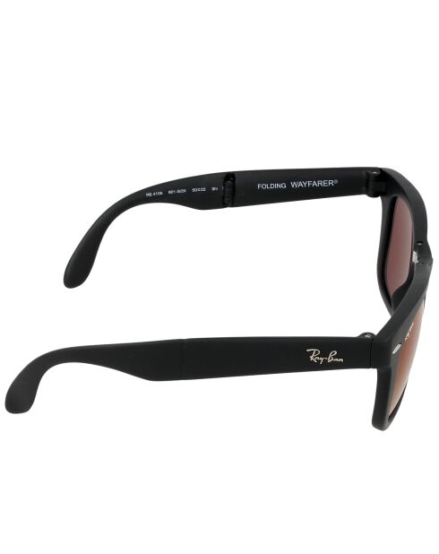 Gafas de sol unisex Wayfarer en negro mate