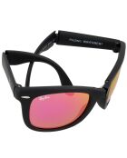 Gafas de sol unisex Wayfarer en negro mate