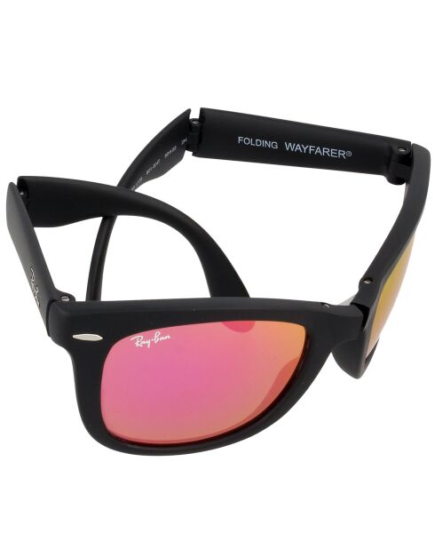 Gafas de sol unisex Wayfarer en negro mate