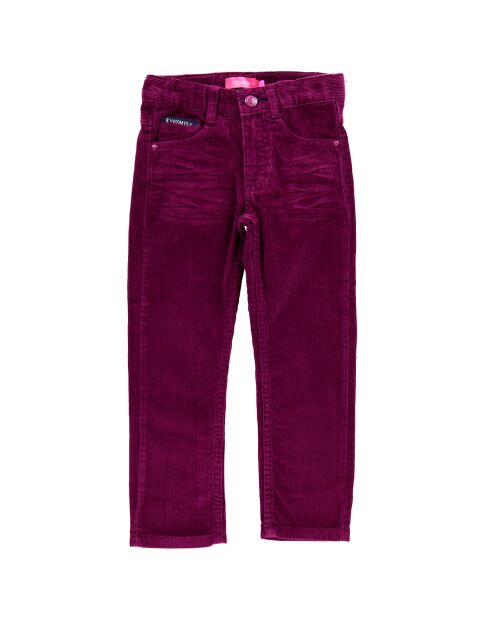 Pantalon en velours prune - 10/14 ans