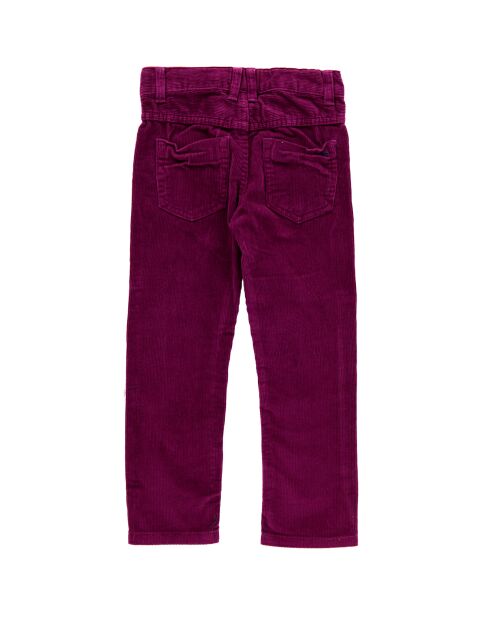 Pantalon en velours prune - 10/14 ans