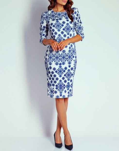 Robe Aurore blanc/bleu