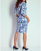 Robe Aurore blanc/bleu