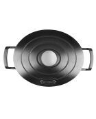 Cocotte ovale Sitrabella fonte d'acier maillée induction noire - 26x21x11 cm