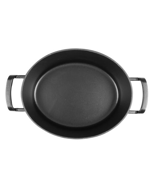 Cocotte ovale Sitrabella fonte d'acier maillée induction noire - 26x21x11 cm