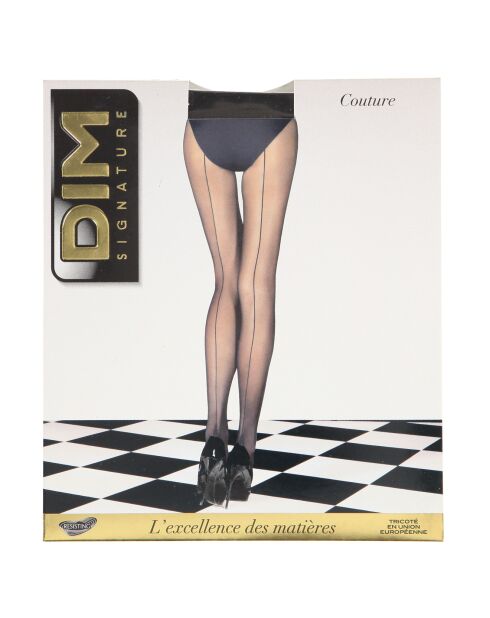 Collants signature couture 20 deniers noirs