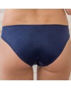 Culotte unie avec tulle brodé Cleopatra bleu foncé