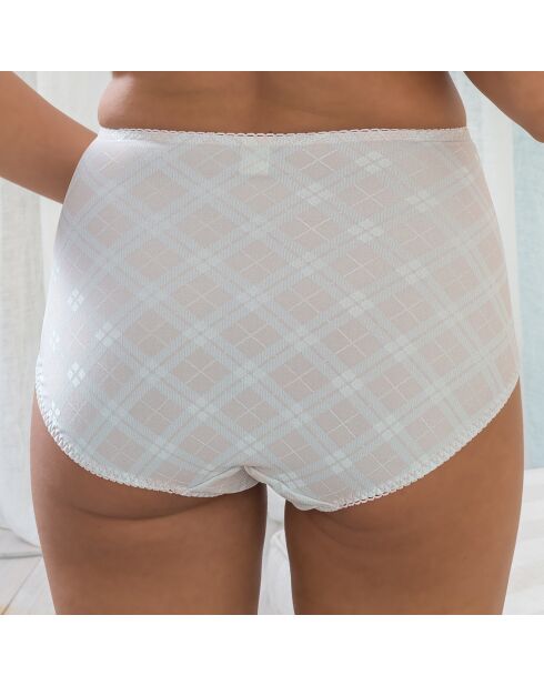 Culotte haute à motif avec tulle brodé Nataly rose