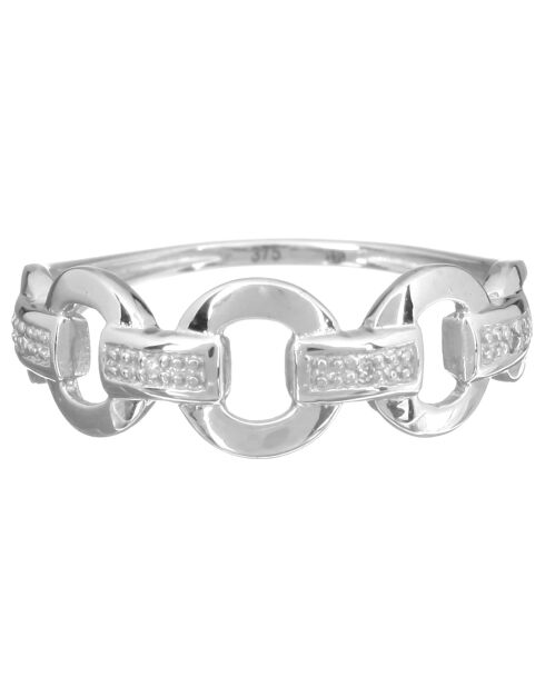 0,013 ct Diamant-Kettenring aus Weißgold