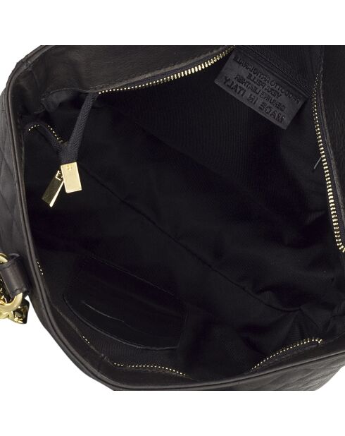 Belmina Schultertasche aus schwarzem Leder - 35x15x37 cm