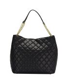 Belmina Schultertasche aus schwarzem Leder - 35x15x37 cm