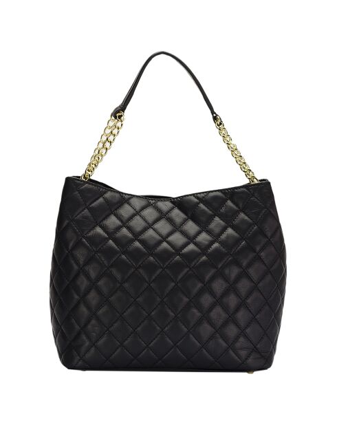 Belmina Schultertasche aus schwarzem Leder - 35x15x37 cm