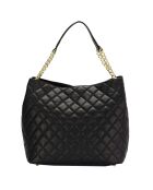 Belmina Schultertasche aus schwarzem Leder - 35x15x37 cm