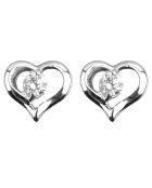 Boucles d'Oreilles Pretty or blanc - 4 mm