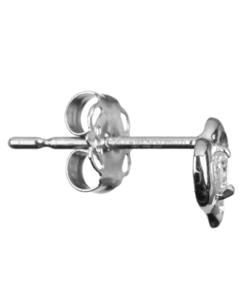 Boucles d'Oreilles Pretty or blanc - 4 mm