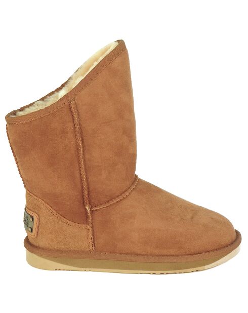 Boots fourrées en Cuir Cosy noisette