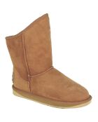Boots fourrées en Cuir Cosy noisette