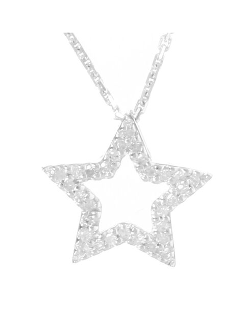 Pendentif Etoiles de mes Têves PM Diamants 0.09 ct or blanc