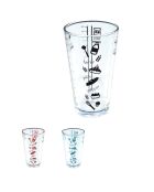 2 verres doseurs coloris aléatoire - 500ml