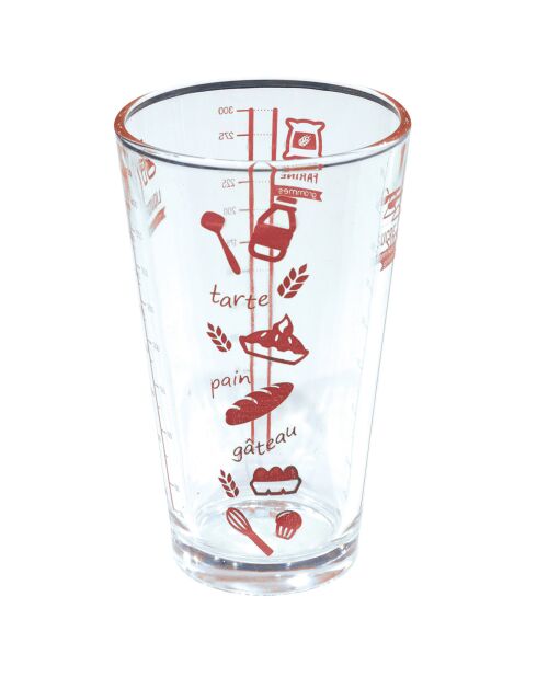 2 verres doseurs coloris aléatoire - 500ml