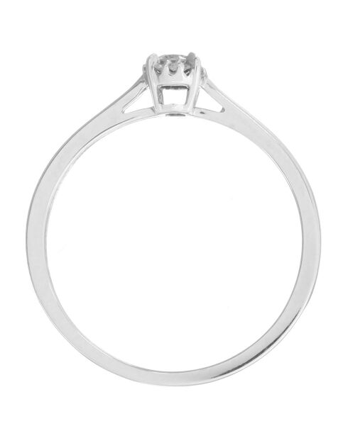 Bague Amoureuse diamants 0.1 ct or blanc