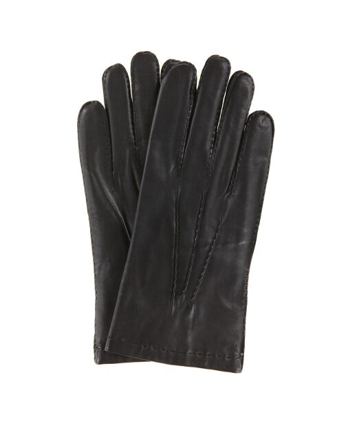 Gants en Cuir d'Agneau doublure Laine noirs