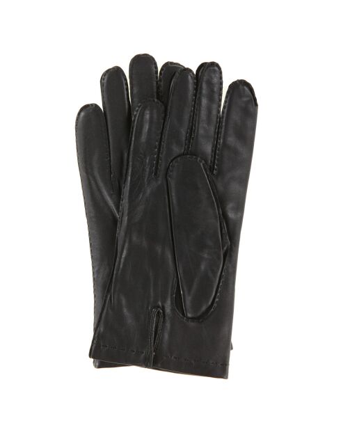 Gants en Cuir d'Agneau doublure Laine noirs