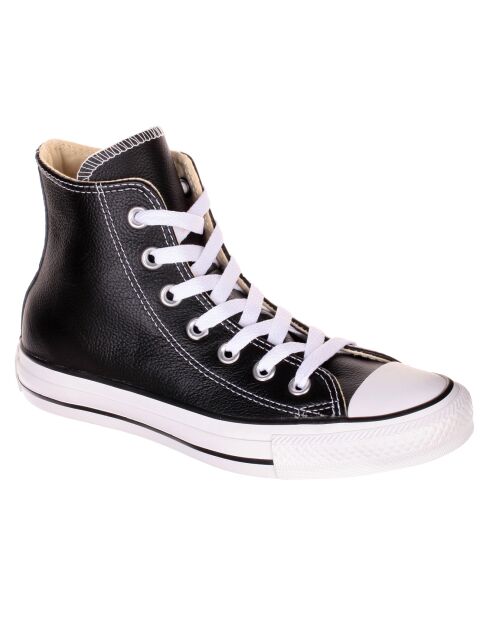 Baskets montantes Lea en cuir noires