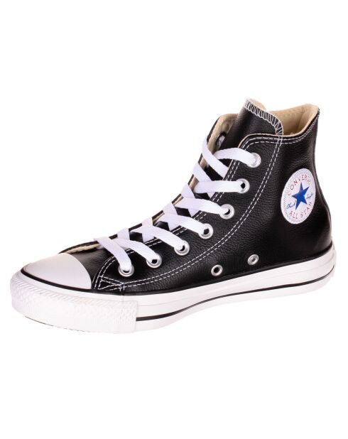 Baskets montantes Lea en cuir noires