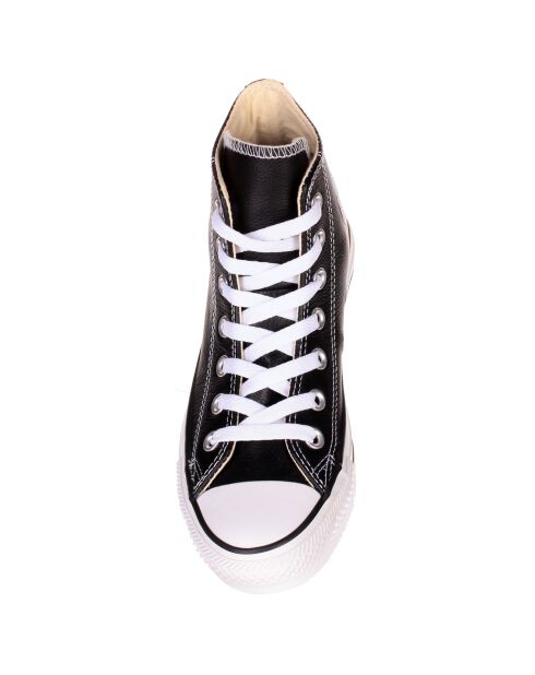 Baskets montantes Lea en cuir noires