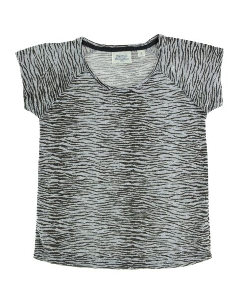 T-Shirt Tutue zèbre gris foncé