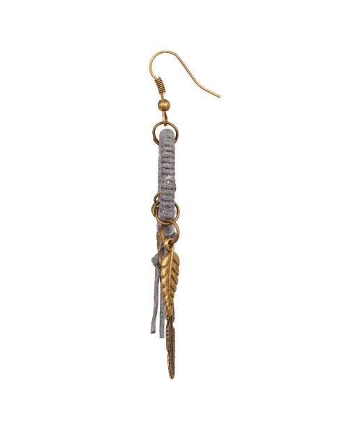 Boucles d'oreilles Attrape-rêve grises