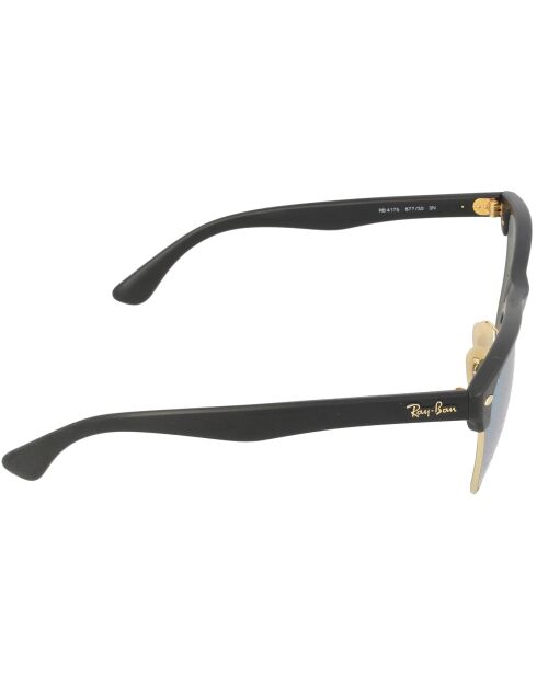 Clubmaster Schwarze Hochglanz-Sonnenbrille, gemischt