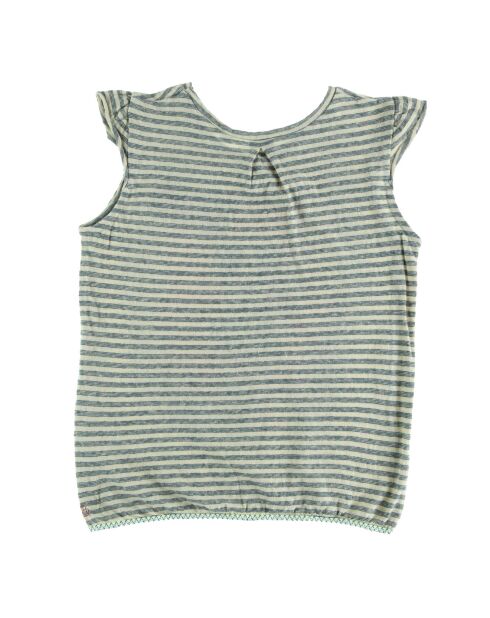 T-shirt vitta en coton à rayures beige