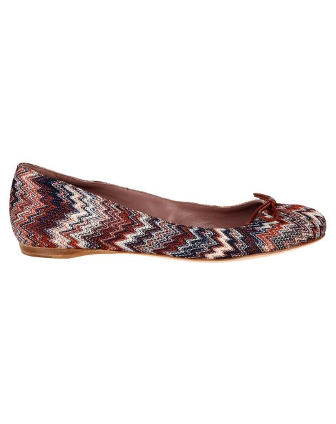 Ballerines en toile marron