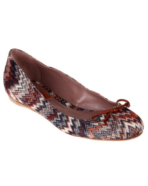 Ballerines en toile marron