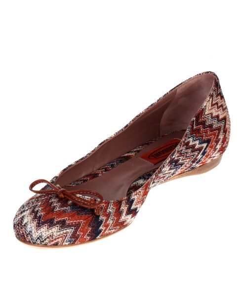 Ballerines en toile marron