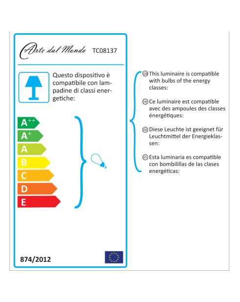Lampe de chevet Cube jaune/marron - 24x22x22 cm