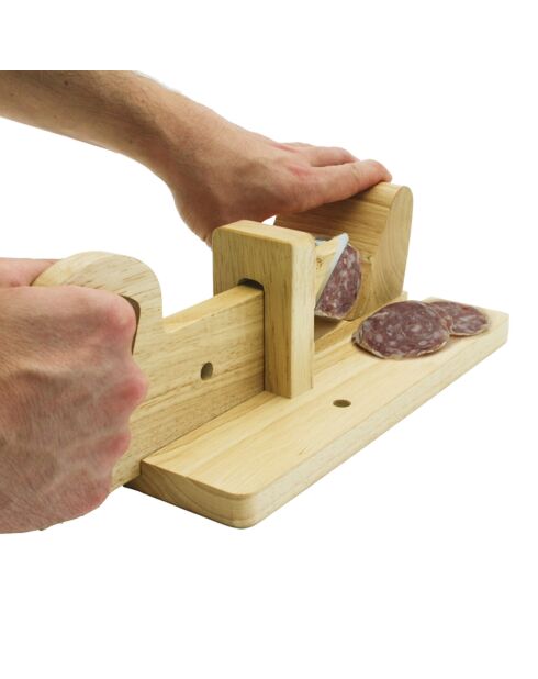 Trancheuse à charcuterie bois - 29x16.5x12 cm