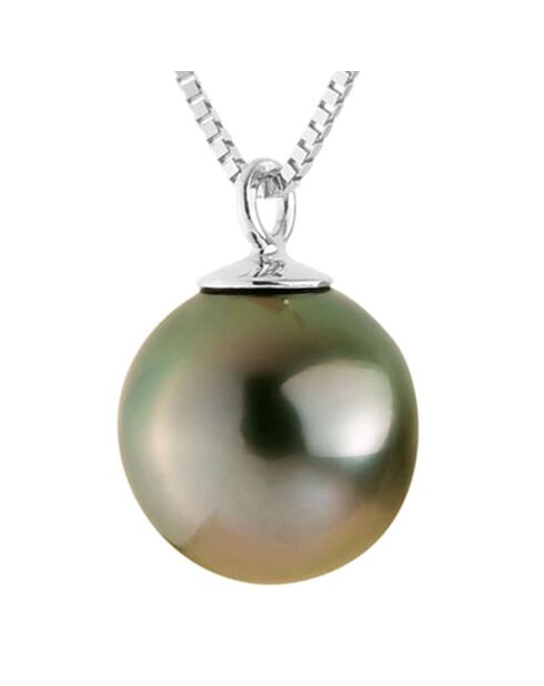 Collier Melissa Or Blanc Perle de Tahiti noire