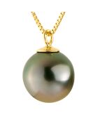 Collier Vénitien Or Jaune Perle de Tahiti noire