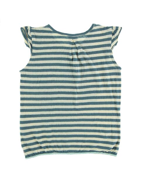T-shirt Vitta rayé écru/bleu