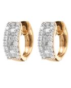 Orecchini Rands Baguettes in oro giallo 0,65 ct con diamanti