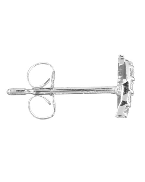 Boucles d'oreilles Croisillons or blanc
