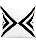 2 housses de coussin Trip blanches & noires - 50x50/50x30 cm
