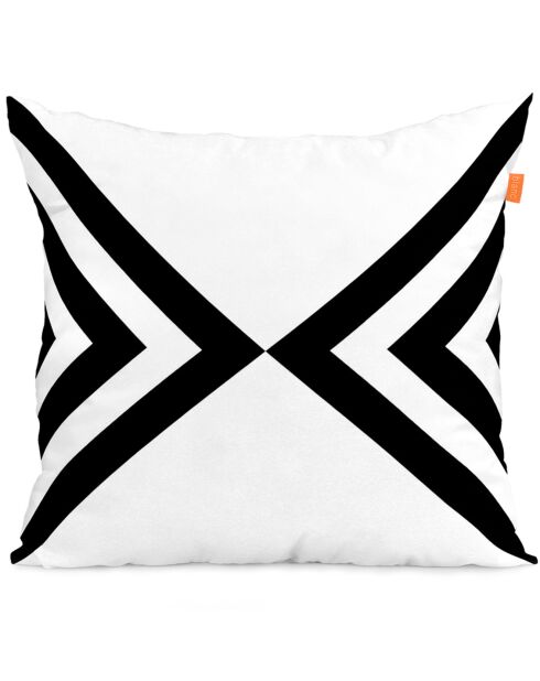 2 housses de coussin Trip blanches & noires - 50x50/50x30 cm