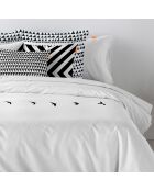 2 housses de coussin Trip blanches & noires - 50x50/50x30 cm