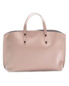 Sac cabas en cuir oslo rose - 30x39x11 cm