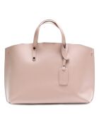 Sac cabas en cuir oslo rose - 30x39x11 cm